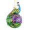 Noble Gems 4.75 In Peacock On Ball Christmas Tree Ornament , Bird Feather